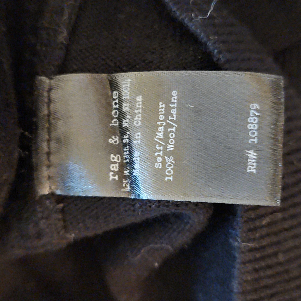 Rag & Bone Classic Black Natalie Sweater Sz S - Picture 3 of 5